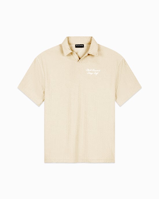 Black Bananas Terry Lounge Polo, Zand - Image 1
