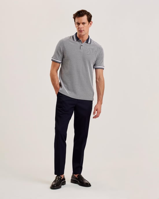 Ted Baker Phenes Herr Regular Fit Texturerad Polotröja - Image 2