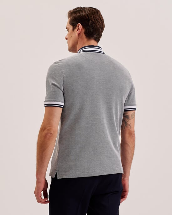 Ted Baker Phenes Herr Regular Fit Texturerad Polotröja - Image 4