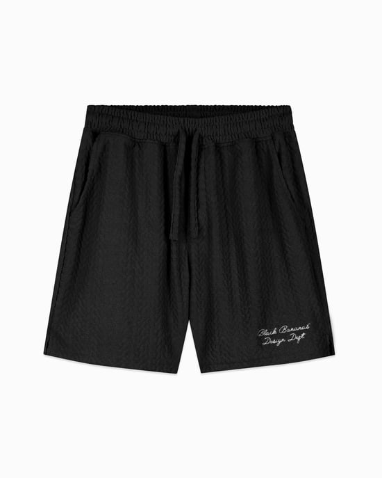Zwarte Bananas Terry Lounge Shorts, Zwart - Image 1