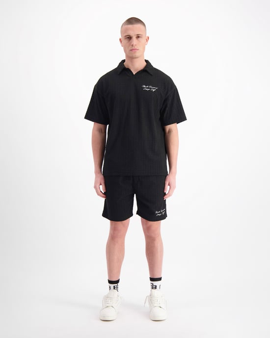 Zwarte Bananas Terry Lounge Shorts, Zwart - Image 3