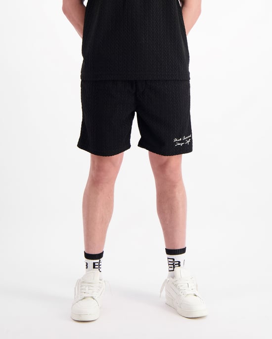 Zwarte Bananas Terry Lounge Shorts, Zwart - Image 5