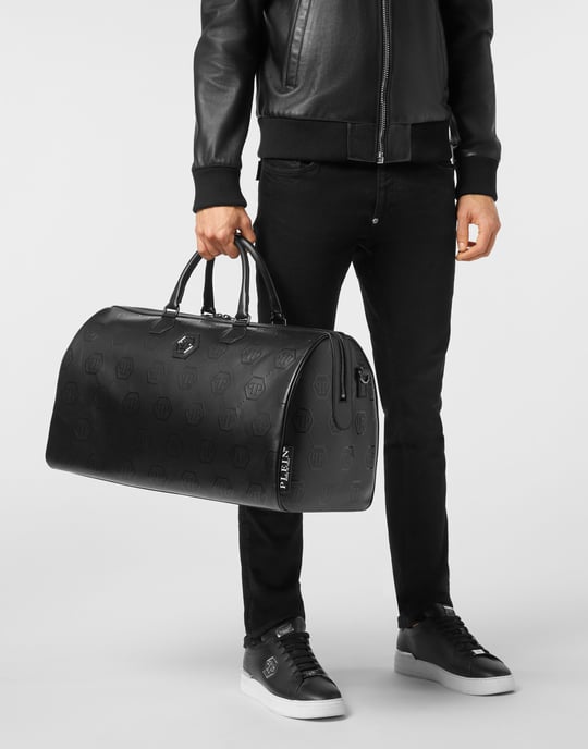 Nappa Handle Bag Weekend  Embossed Monogram - Image 3