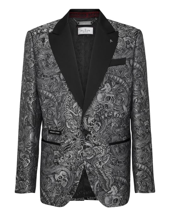 Blazer Met Één Knoop Slim Fit Tattoo - Image 1