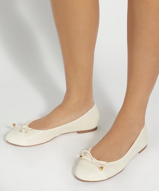 Dune Ladies Wf Hallo - Wide Fit Charm-Detail Ballet Shoes - Image 3