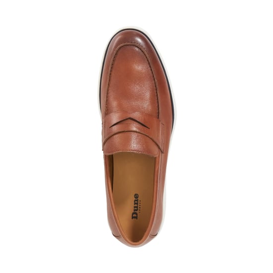 Dune Mens Barnstaple - Leather Slip On Casual Loafers - Image 3