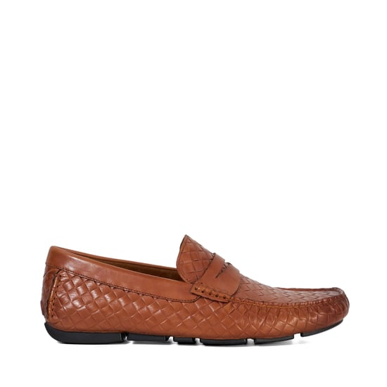 Dune Mens Bradlay Woven - Leather Stamp Weave Driver - Image 2