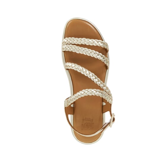 Dune Ladies Lexture - Woven Leather Asymmetric Strap Flatform Sandals - Image 4