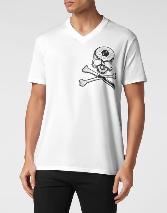 T-shirt med V-ringning Skull&Bones - Image 2