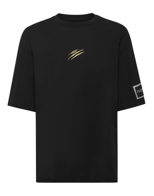 T-shirt med rund hals och etikett - Image 1