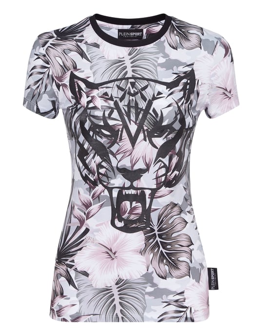 T-shirt med rund halsringning - Image 1