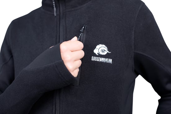 Dames Fusion Fleece Jacket Wandeljack Zwart - Image 3