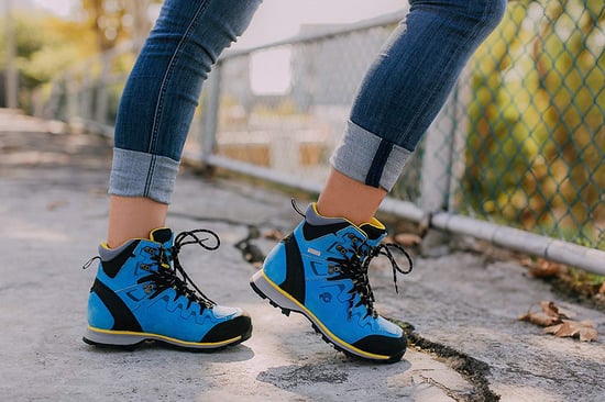 Dames Wandelschoenen Leer Blauw - Image 2