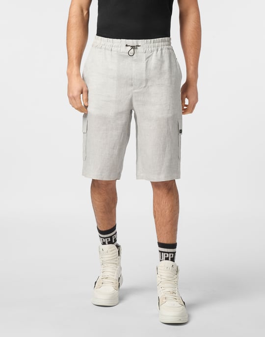 Linen Short Trousers Coolkid Cargo - Image 3
