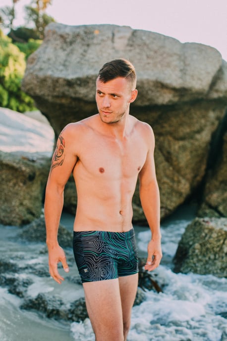 Zwemshorts voor Heren, Strakke Gestreepte Boxershorts - Image 2