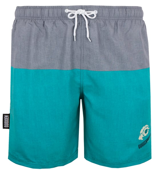 Badshorts för män med mönsterränder gröna - Image 1