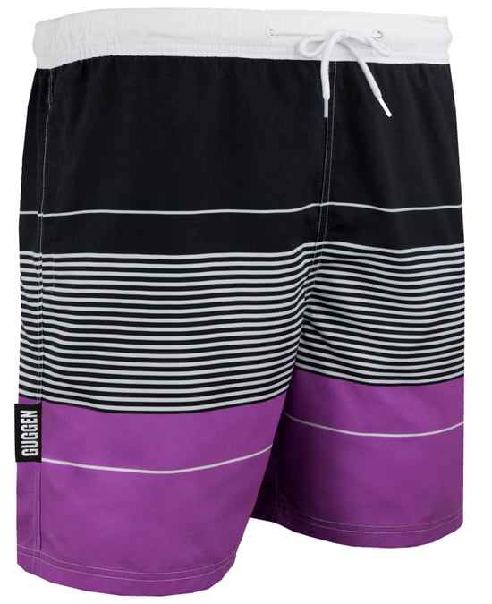 Zwemshort voor Heren met Patroonstrepen Paars - Image 1