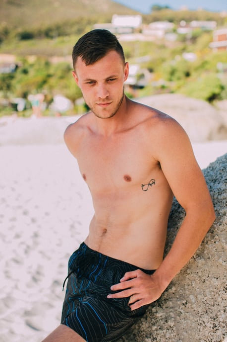 Zwembroek voor Heren, Strepen, Casual Boardshorts, Lijnenpatroon - Image 5