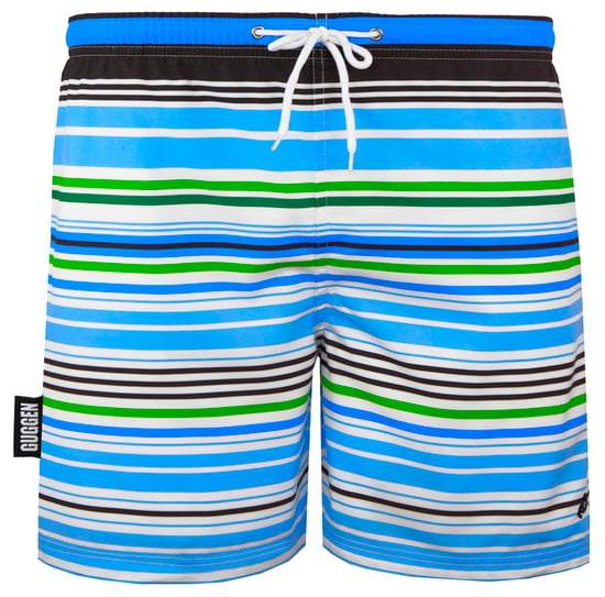 Badshorts för män med blå mönsterränder - Image 6