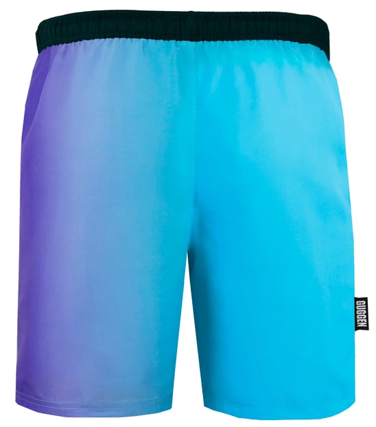 Badshorts för Män med Mönsterränder Blå Purpur - Image 4