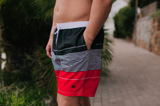 Zwemshort voor Heren met Patroonstrepen Rood - Image 4