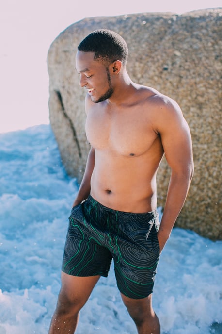 Zwembroek voor Heren, Strepen, Casual Boardshorts, Lijnenpatroon - Image 4