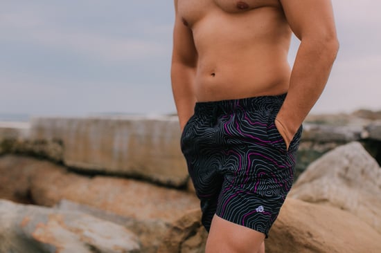 Zwembroek voor Heren, Strepen, Casual Boardshorts, Lijnenpatroon - Image 4