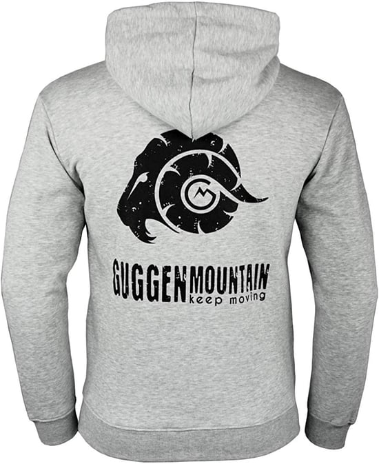 Heren Wandelhoodie H06 met Rits en Logo Lichtgrijs - Image 1