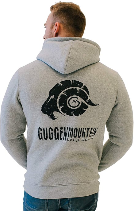 Heren Wandelhoodie H06 met Rits en Logo Lichtgrijs - Image 2