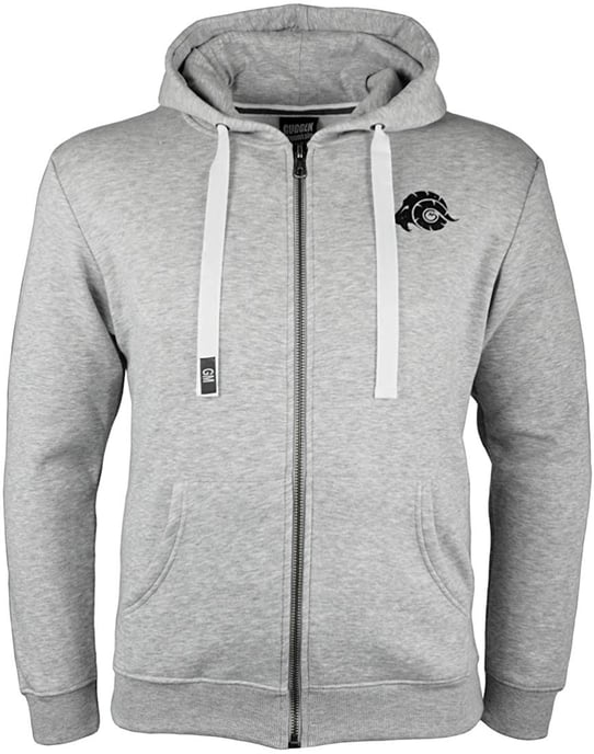 Heren Wandelhoodie H06 met Rits en Logo Lichtgrijs - Image 3