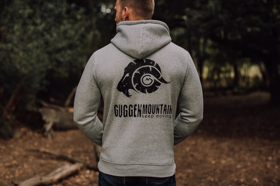 Heren Wandelhoodie H06 met Rits en Logo Lichtgrijs - Image 4