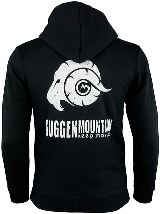 Heren Wandelhoodie H06 met Rits en Logo Zwart - Image 1