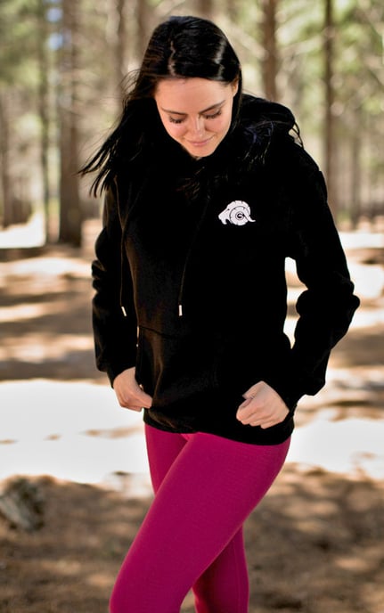 Dames Hoodie Fleece Hoodie Lange Mouw Zwart - Image 4