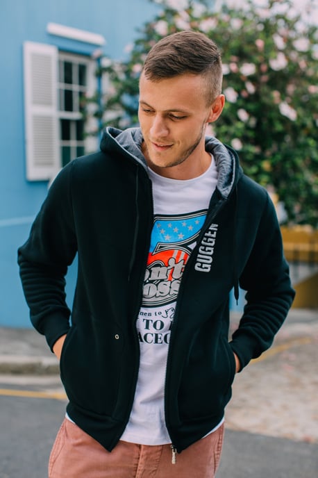 Heren Hoodie Pullover Hoodie Zwart - Image 2