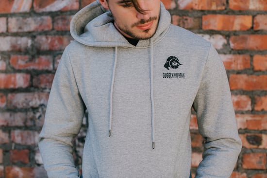 Heren wandelhoodie fleece hoodie outdoor met logo lichtgrijs - Image 5