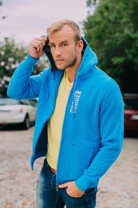 Heren Hoodie Pullover Hoodie Blauw - Image 5