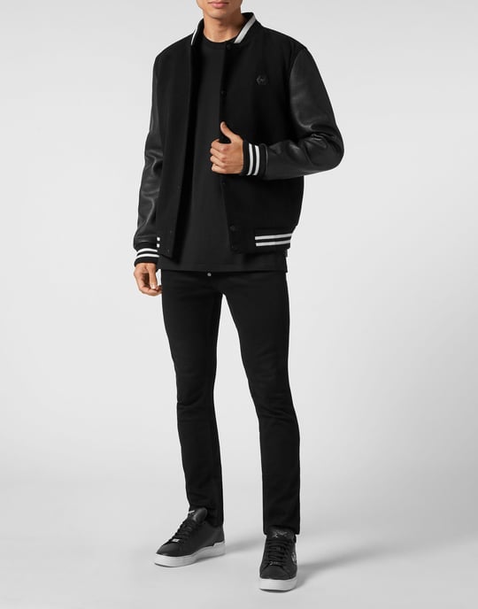 Leren Bomber Skull - Image 4
