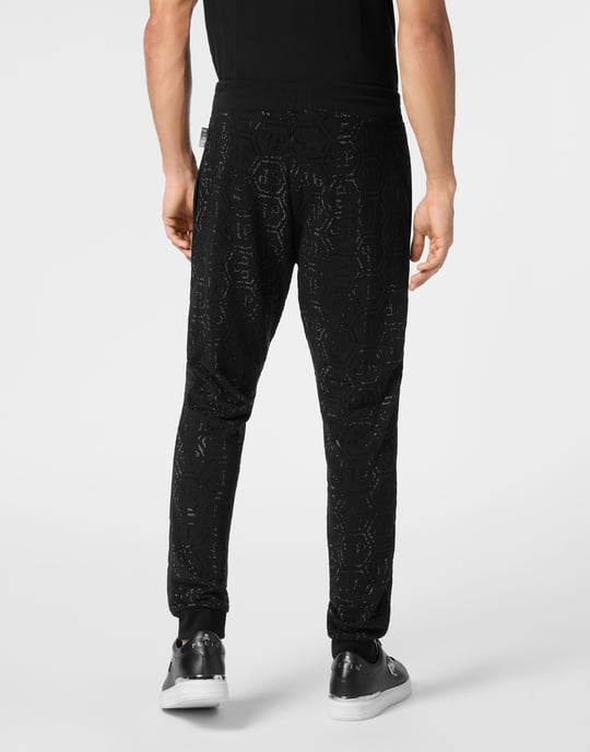 Trousers Jogging Nylon Inserts Monogram Strass - Image 5