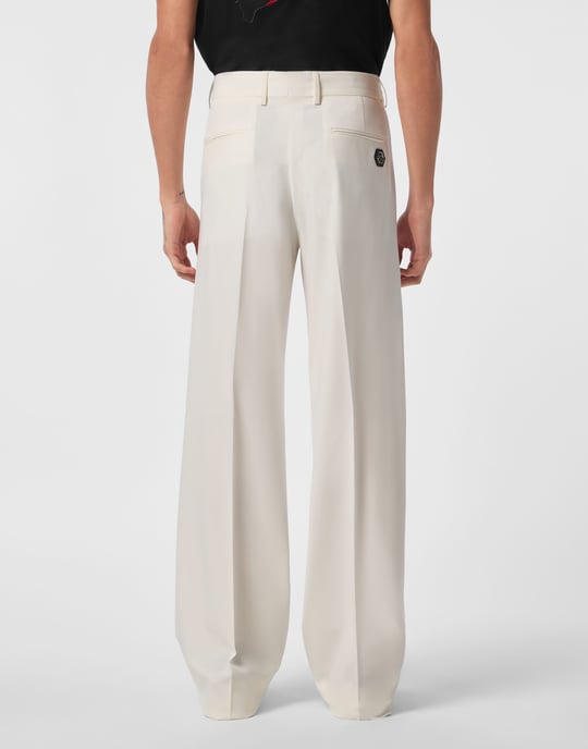 Wool Wide Leg Trousers - Image 5