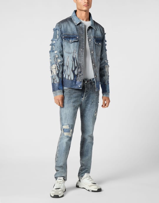 Denim Jacket Flame - Image 4