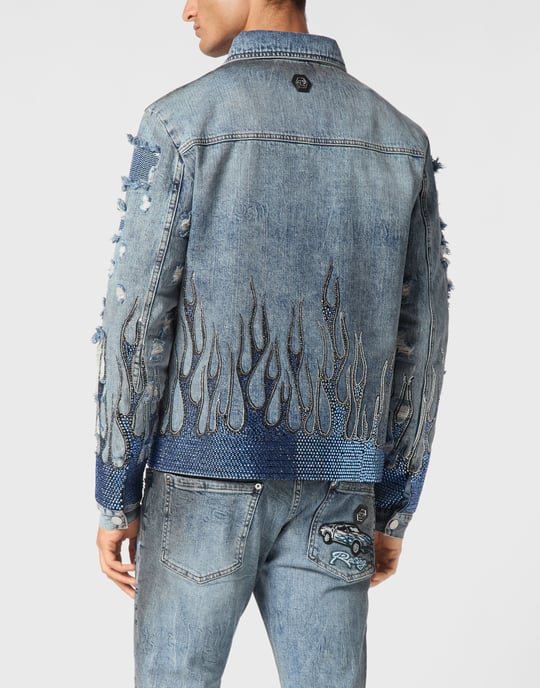Denim Jacket Flame - Image 5
