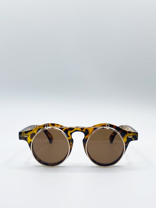Brown Flip Lens Sunglasses - Image 1