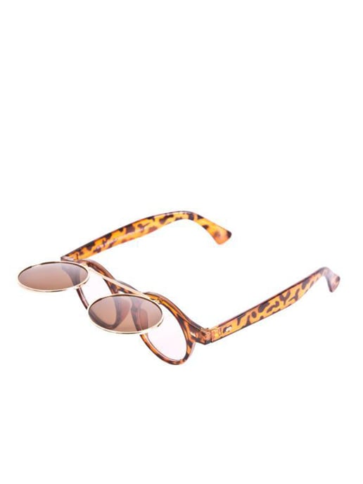Brown Flip Lens Sunglasses - Image 5