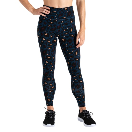 Dare 2B Womens/Ladies Influential Animal Print Gym Leggings (Moonlight Denim) - Image 4