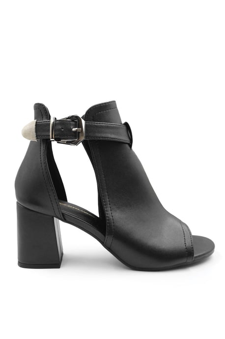 Wheres That From Womens 'Claire' Block Heel With Side Buckle And Open Toe Front - Image 3