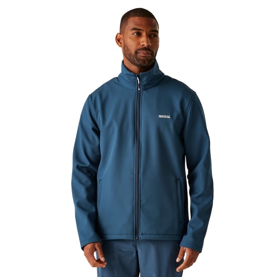 Regatta Mens Cera V vindresistent soft shell jacka (Moonlight Denim) - Image 4