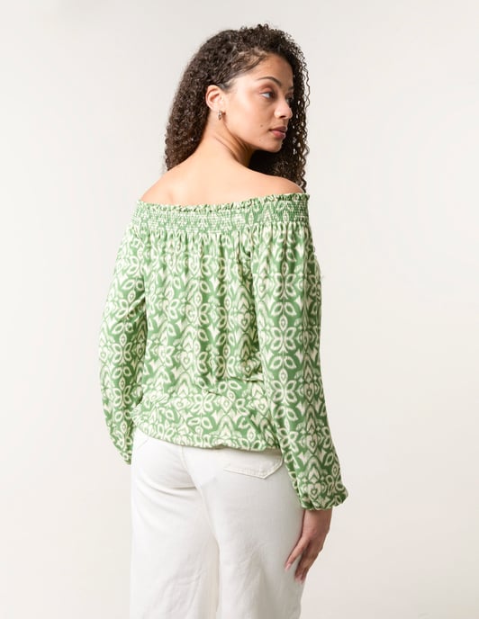Bubble Hem Bardot Top - Image 4