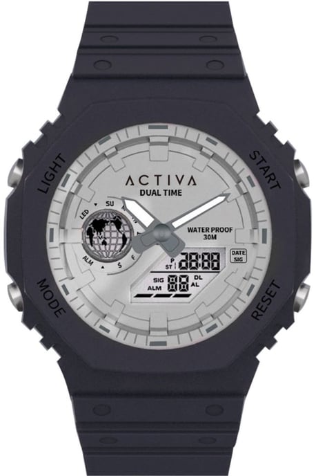 Activa X Invicta DIGITAL ESSENTIALS ACW423-015 Heren Horloge - Quartz Uurwerk - Plastic met zilveren Wijzerplaat - 45mm - Image 1