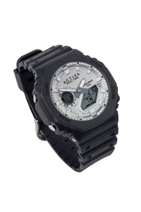 Activa X Invicta DIGITAL ESSENTIALS ACW423-015 Heren Horloge - Quartz Uurwerk - Plastic met zilveren Wijzerplaat - 45mm - Image 2