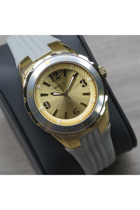 Invicta Angel 48850 Dames Horloge - Quartz Uurwerk - Roestvrij Staal met gouden Wijzerplaat - 38mm - Image 2